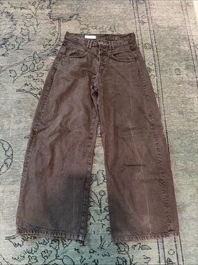 Zara Wide-Leg Chinos in Dark Brown